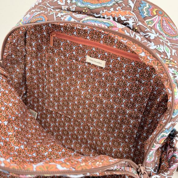 Vera Bradley Bancroft Backpack Quilted Marrakesh Cinnamon Paisley 50103 NWT main image 10